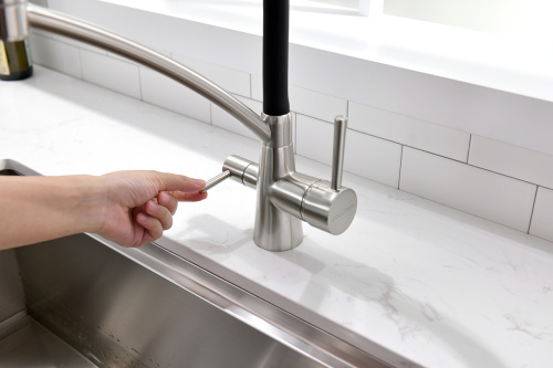 Смеситель для кухни Paulmark SIEGEN Si213111-BS на мойку нержавеющая сталь - фото 5